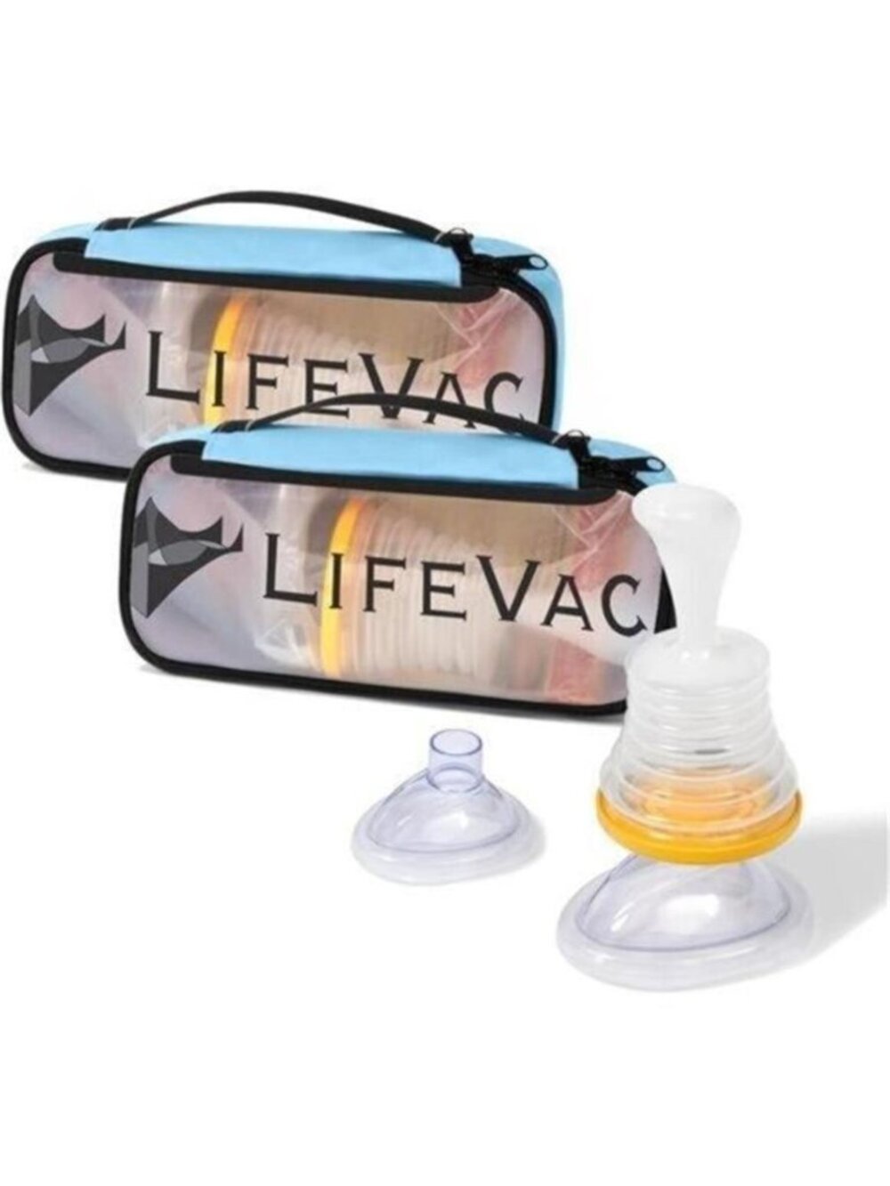 LifeVac Blue Travel Kit 2 Pack - Portable Suction Device NWT